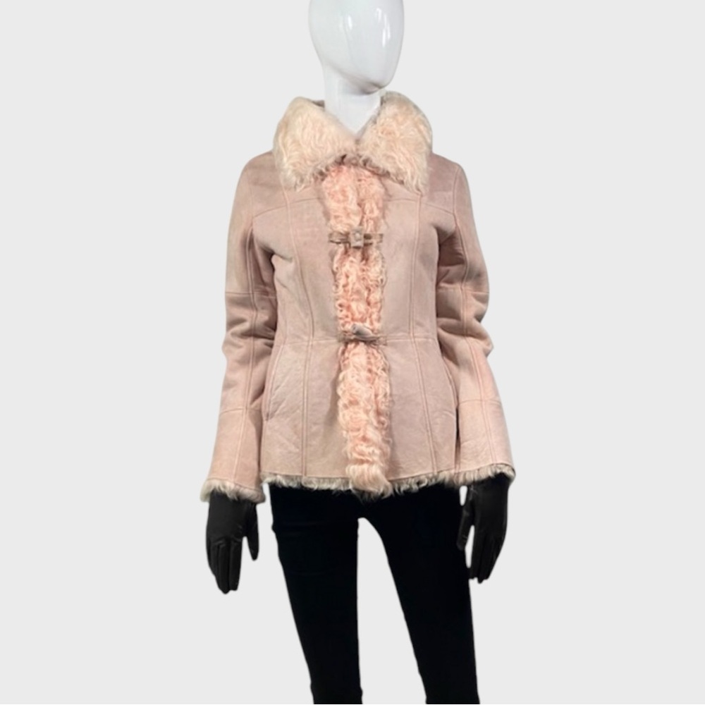 Women's Pink Shearling Jacket